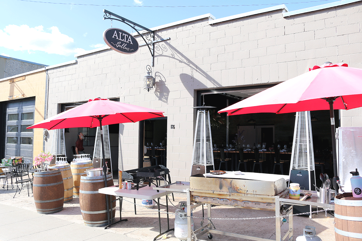 front of Alta Cellars